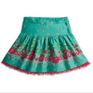 American girl Kit Kittredge girls Beforever green floral skirt size 12 NWT